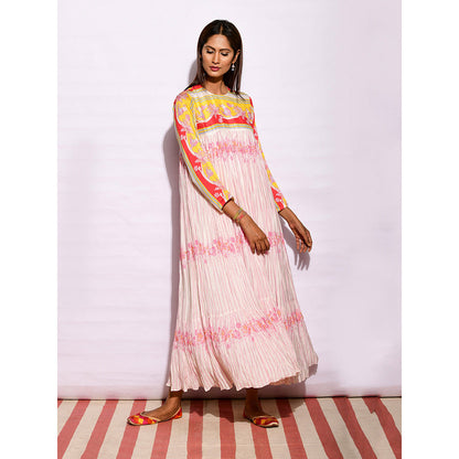 Swati Vijaivargie In Bloom Multicolor Printed Crushed Dress