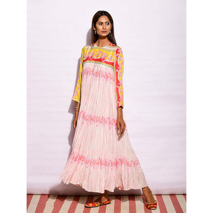 Swati Vijaivargie In Bloom Multicolor Printed Crushed Dress