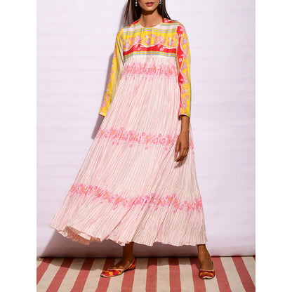 Swati Vijaivargie In Bloom Multicolor Printed Crushed Dress