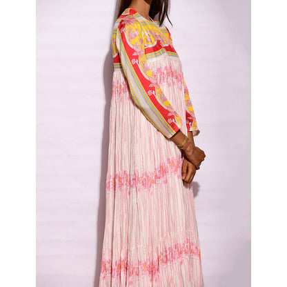 Swati Vijaivargie In Bloom Multicolor Printed Crushed Dress