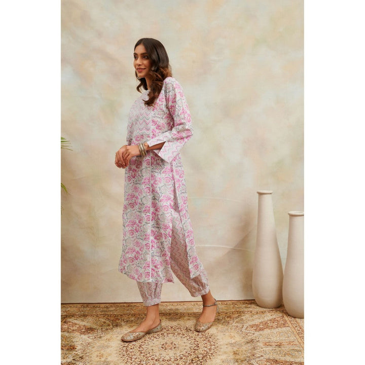 TAHILIYA Pink Printed Straight Kurta