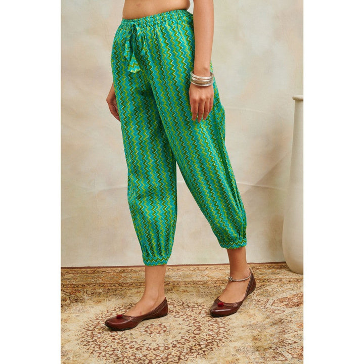 TAHILIYA Green Printed Izhaar Pants