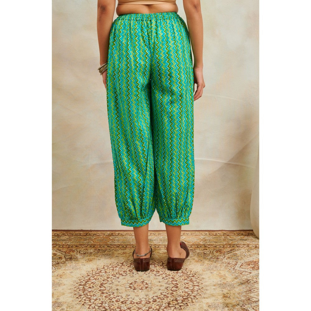 TAHILIYA Green Printed Izhaar Pants