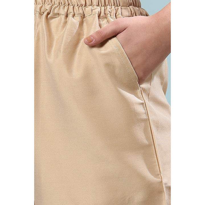 TAHILIYA Beige Cotton Silk Farsi Pants