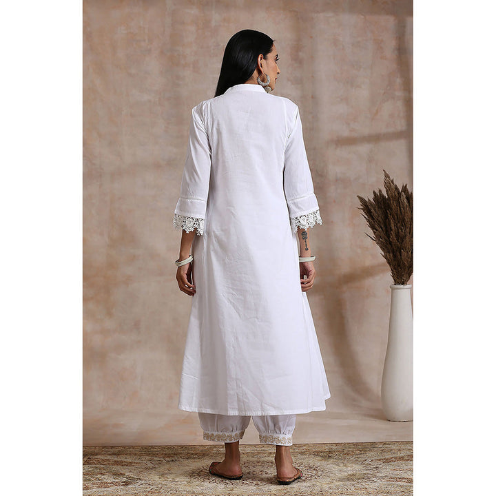 TAHILIYA White A-Line Cotton Kurta