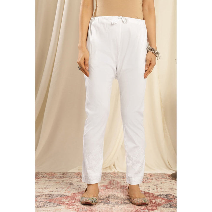 TAHILIYA White Chikankari Pants