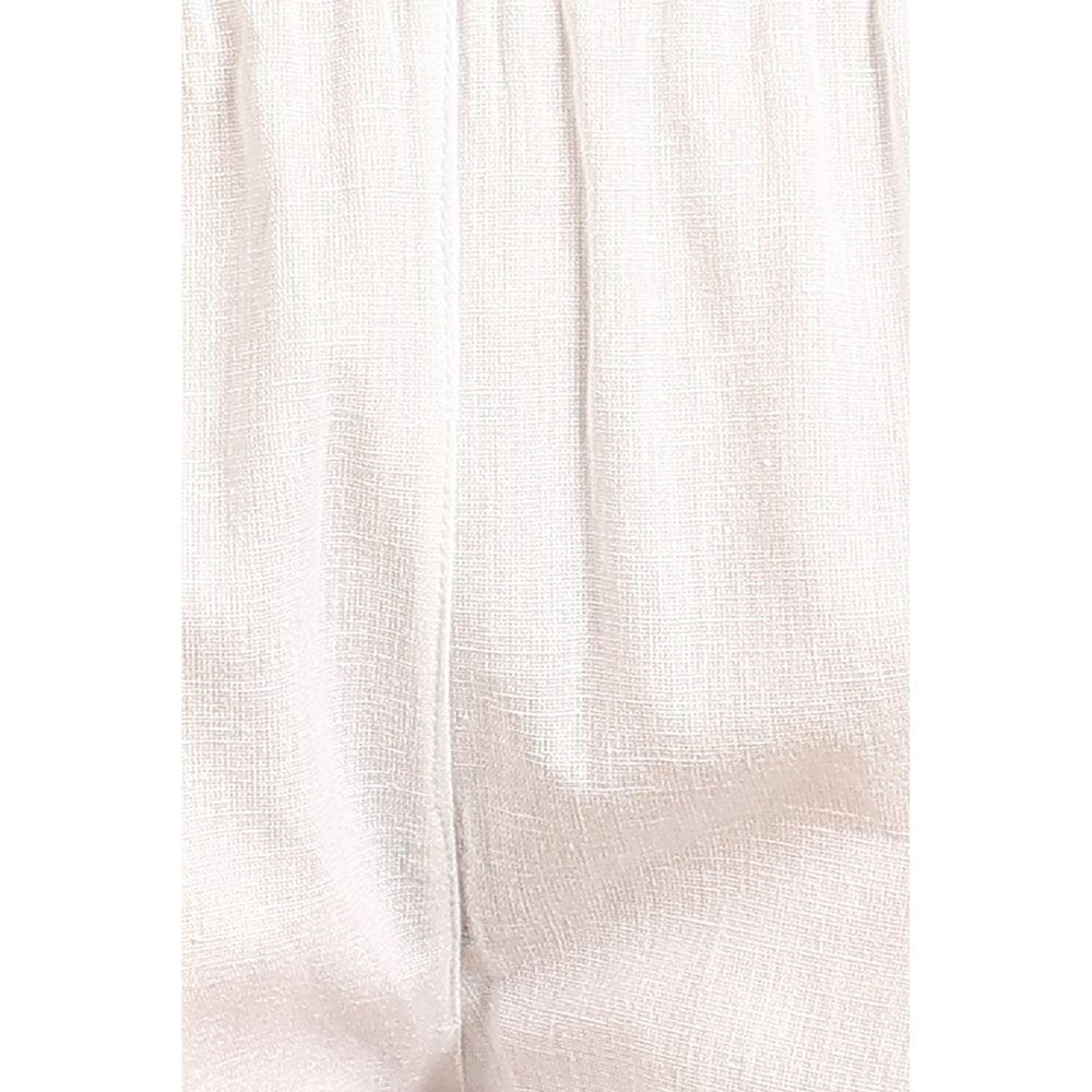 TAHILIYA White Cotton Flax Farsi Pants