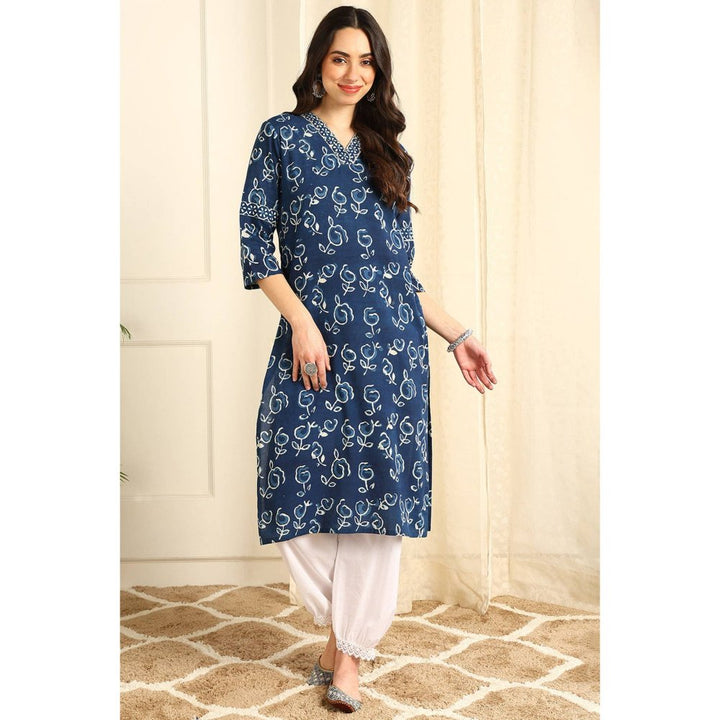 TAHILIYA Indigo Blue Straight Kurta