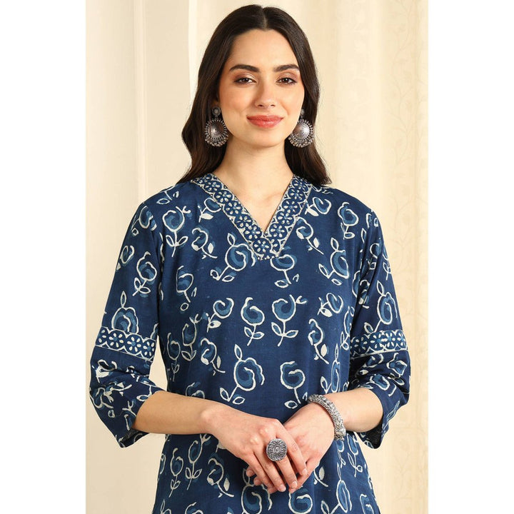 TAHILIYA Indigo Blue Straight Kurta