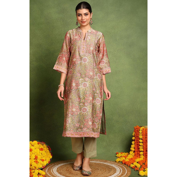 TAHILIYA Green Chanderi Silk Kurta