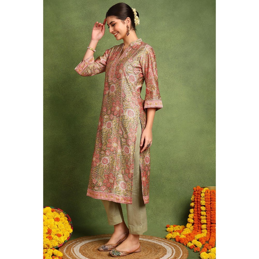 TAHILIYA Green Chanderi Silk Kurta