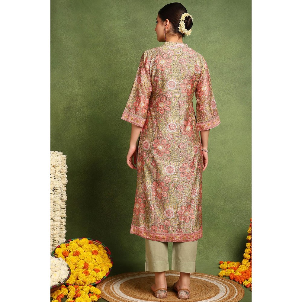 TAHILIYA Green Chanderi Silk Kurta