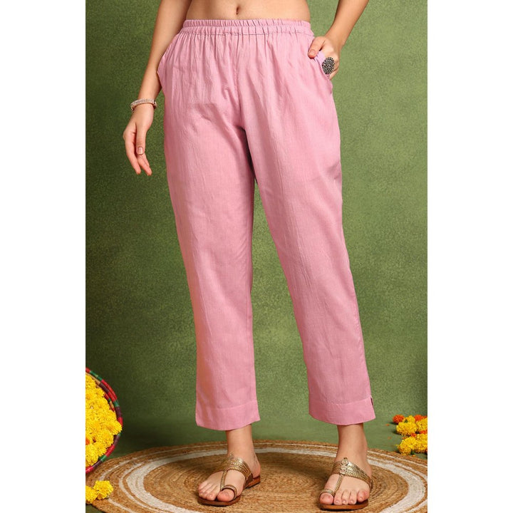 TAHILIYA Pink Cotton Silk Farsi Pants