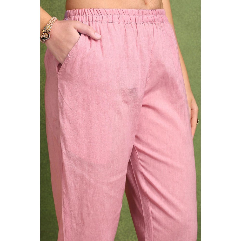 TAHILIYA Pink Cotton Silk Farsi Pants