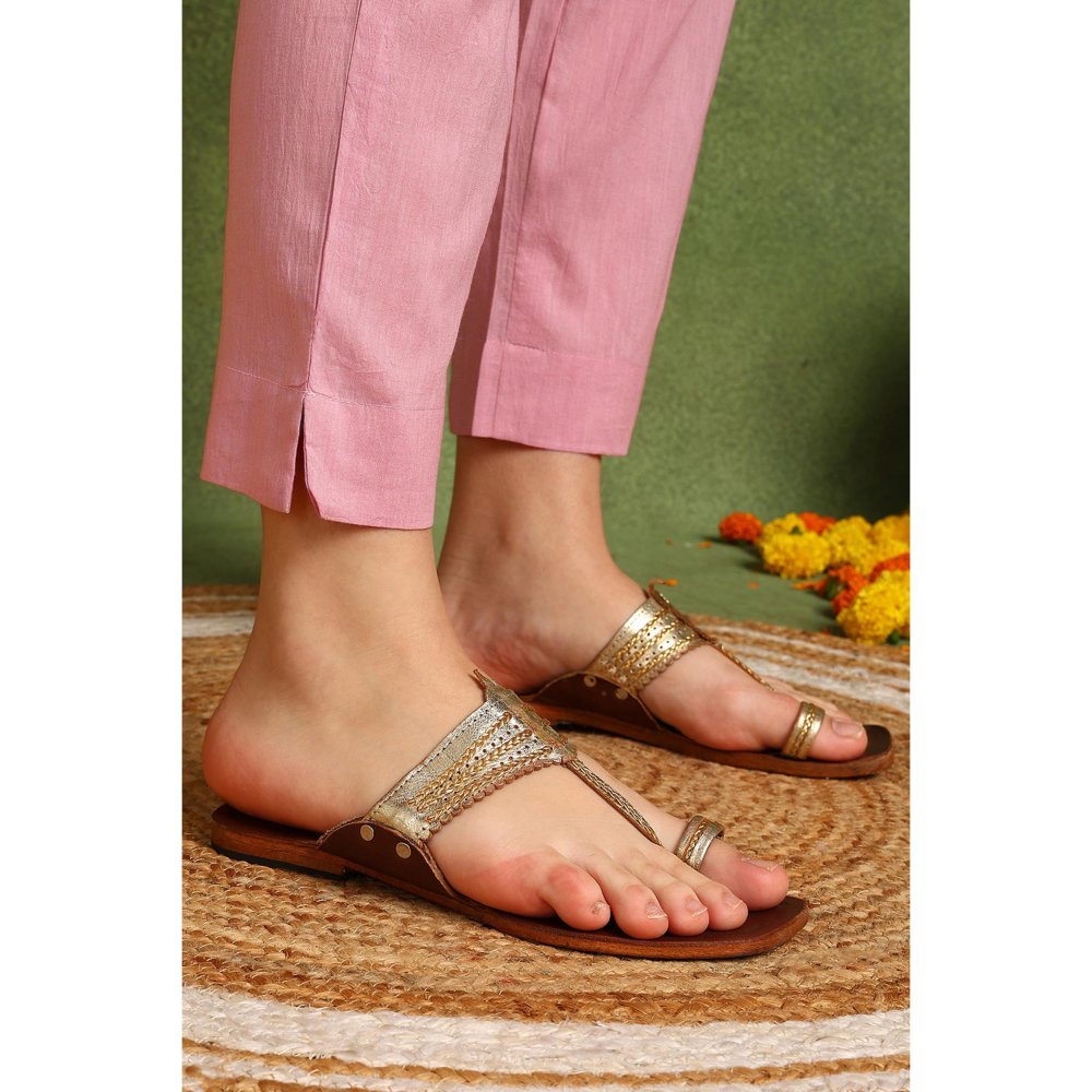 TAHILIYA Pink Cotton Silk Farsi Pants