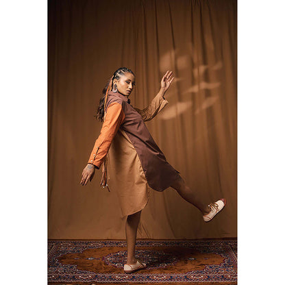 Taraasi Kokla Chapaki' Cotton Shirt Dress