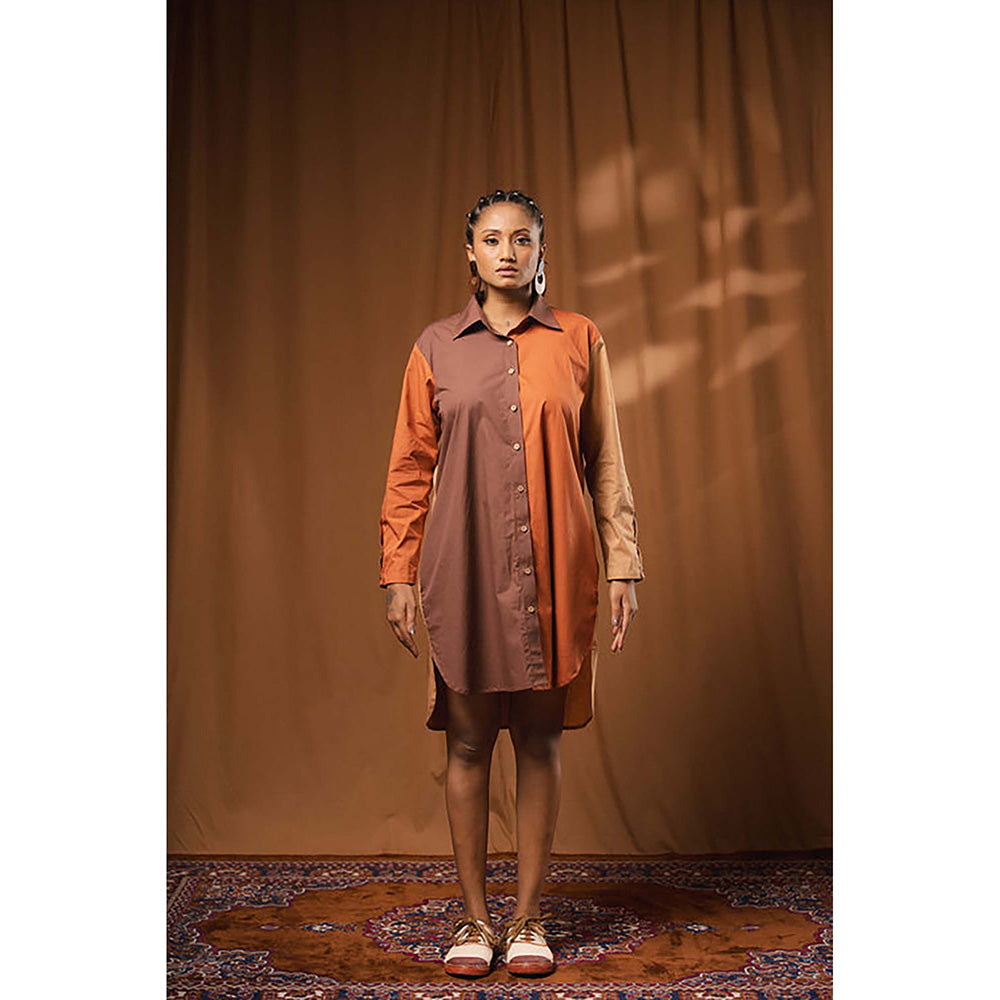 Taraasi Kokla Chapaki' Cotton Shirt Dress