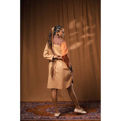 Taraasi Kokla Chapaki' Cotton Shirt Dress