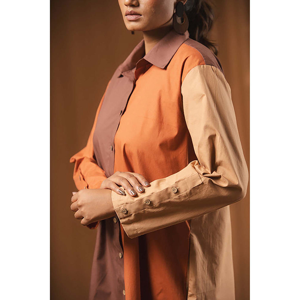 Taraasi Kokla Chapaki' Cotton Shirt Dress