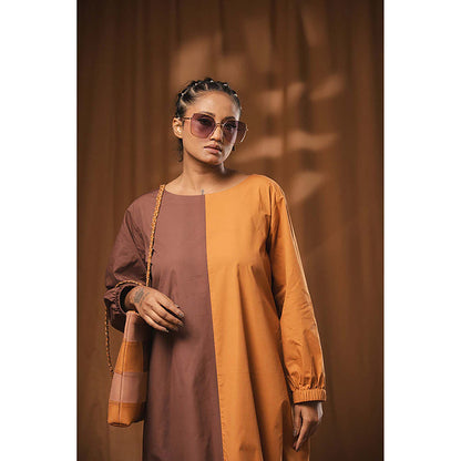 Taraasi Kho Kho' Cotton Shirt Dress