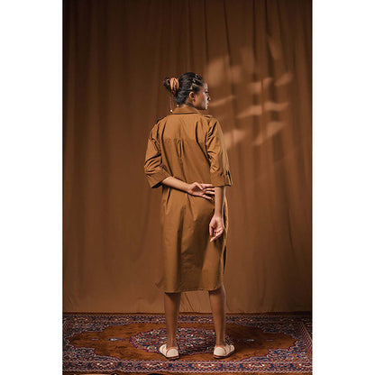 Taraasi Kabaddi' Cotton Shirt Dress