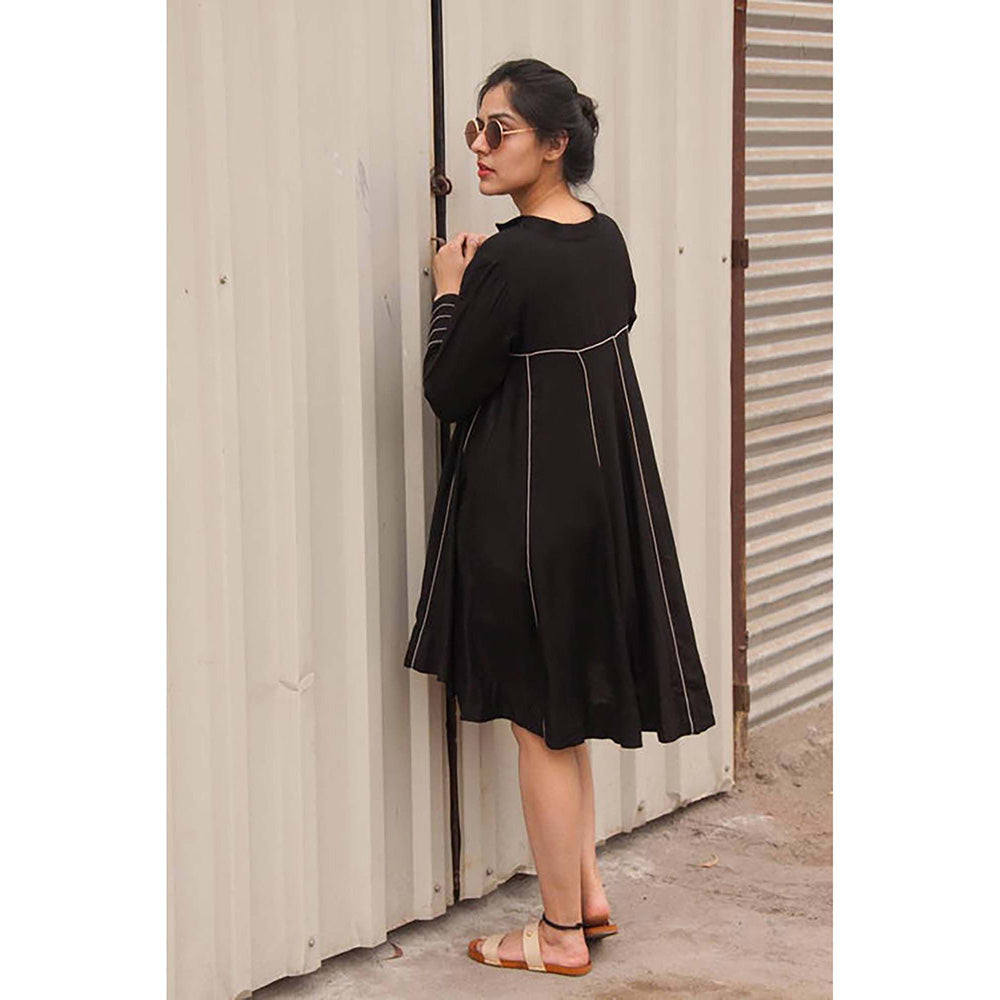 Taraasi Jessica Black' Cotton Mulmul Dress