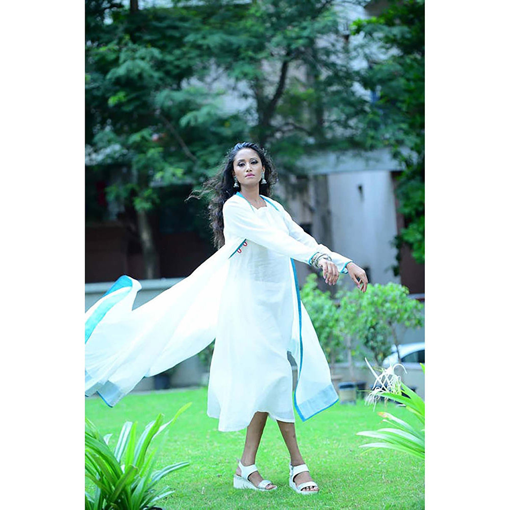 Taraasi Mulmul Cotton White Dress