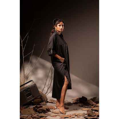 Taraasi Kanika' Cotton Silk Shirt Dress