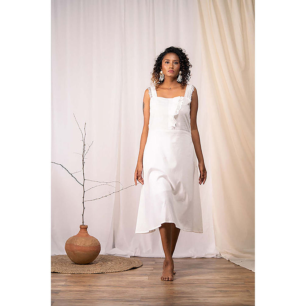 Taraasi The Iceberg' Off White Mulmul Cotton Dress