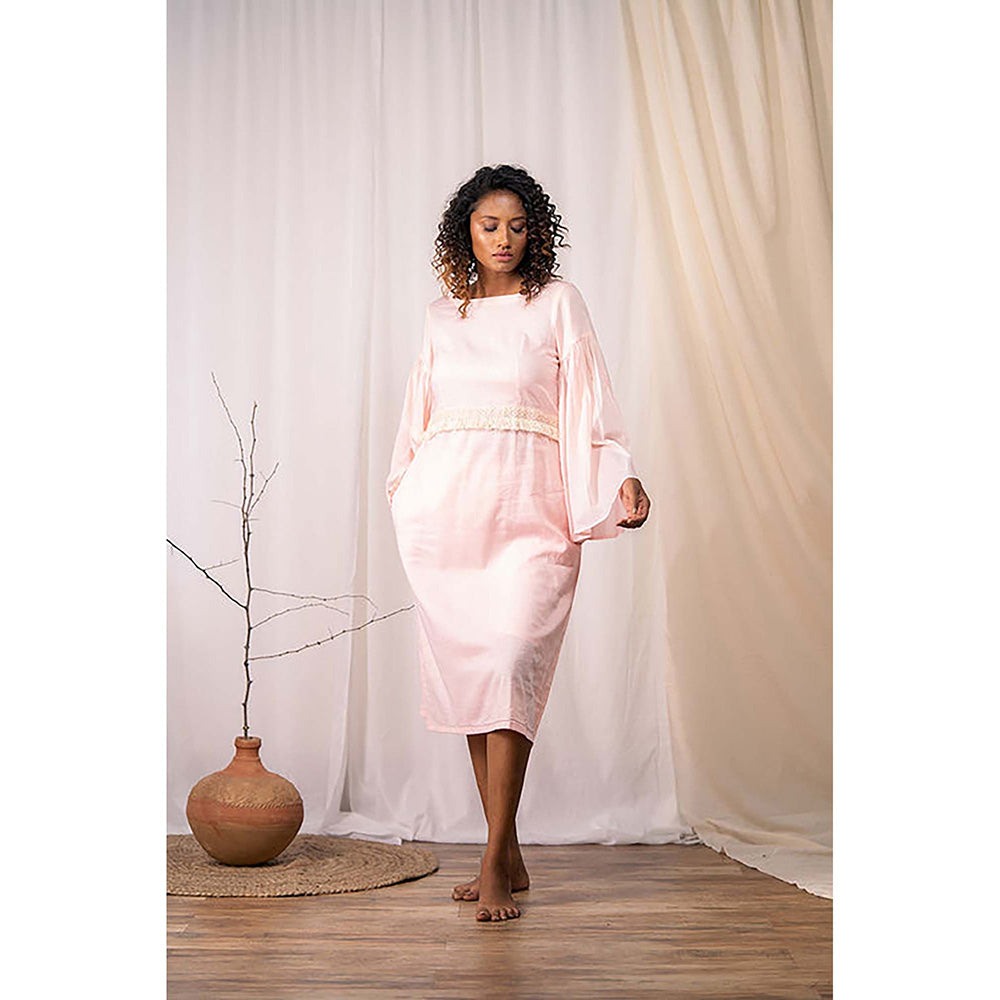 Taraasi Happy Go Lucky' Blush Pink Mulmul Cotton Dress
