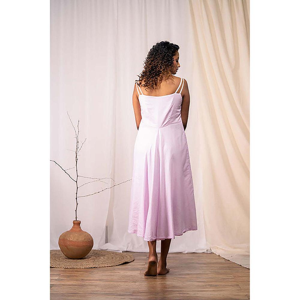 Taraasi Budding Beauty' Lavendar Mulmul Cotton Dress