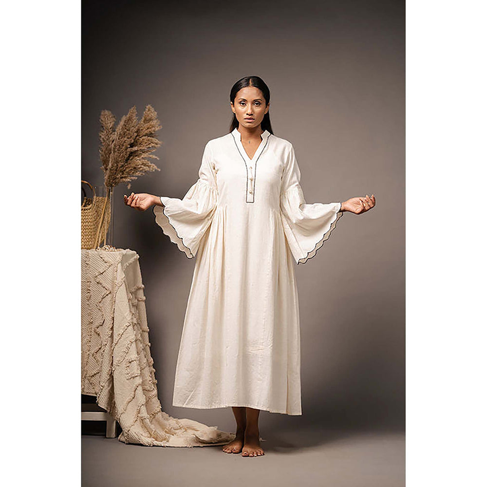 Taraasi The Maiden' Ivory Organic Cotton Dress