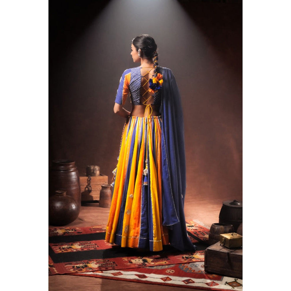 Taraasi Blue Mulmul Cotton Dupatta