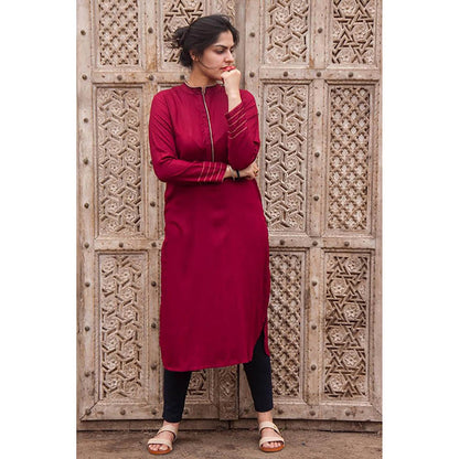 Taraasi THE BACK DRAMA' Cambric Kurta