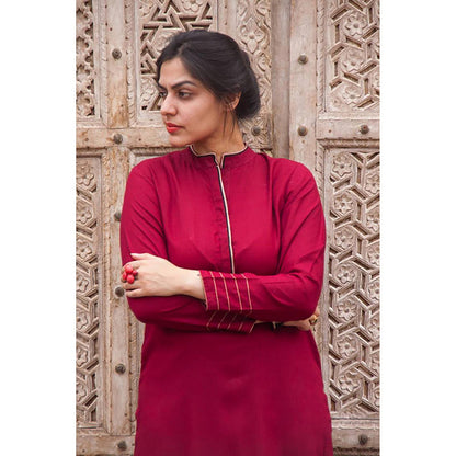 Taraasi THE BACK DRAMA' Cambric Kurta