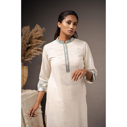 Taraasi THE PRISM' Ivory Organic Cotton Kurta