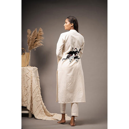 Taraasi GUFTGOO' Ivory Organic Cotton Kurta