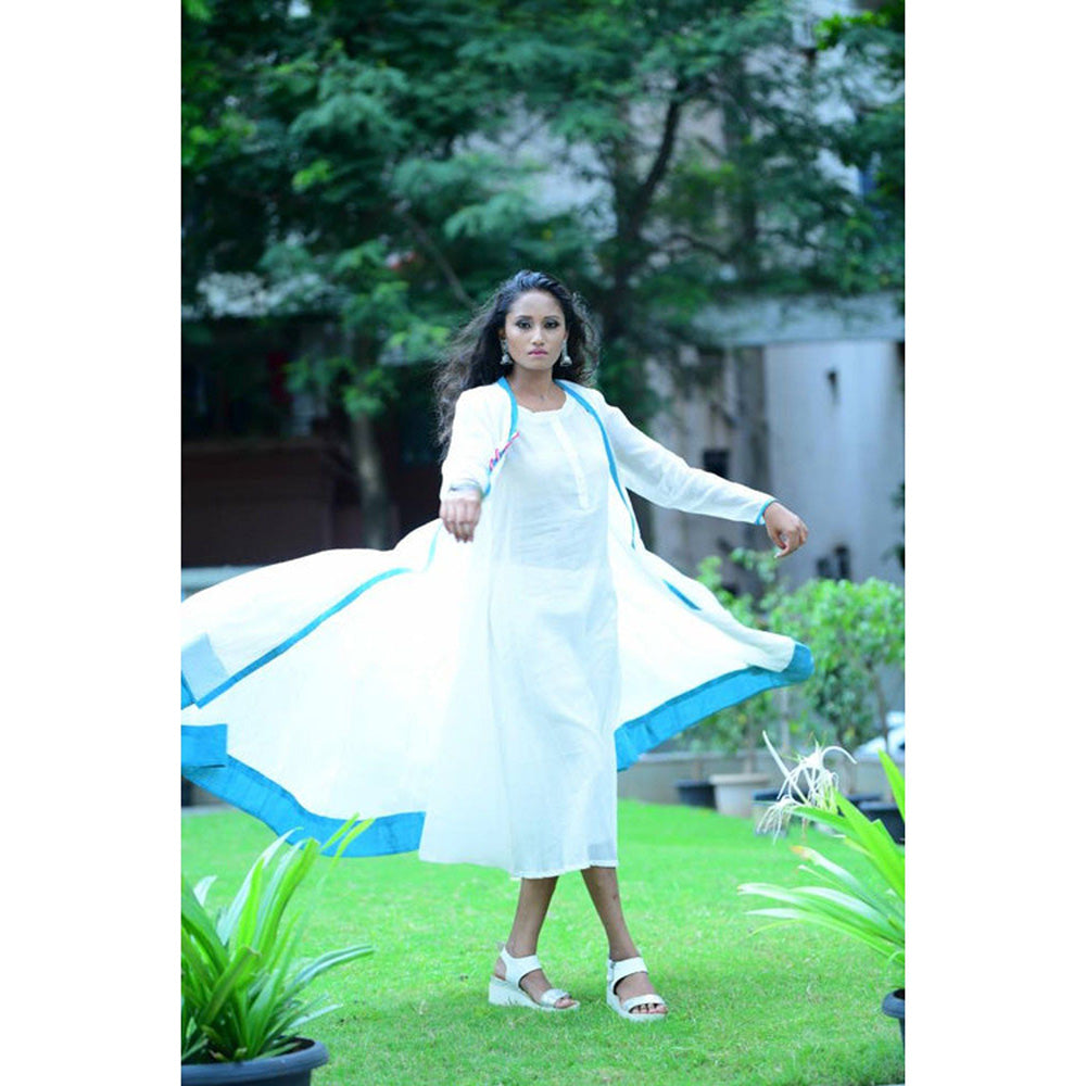 Taraasi Moonshine' Mulmul Cotton Dress