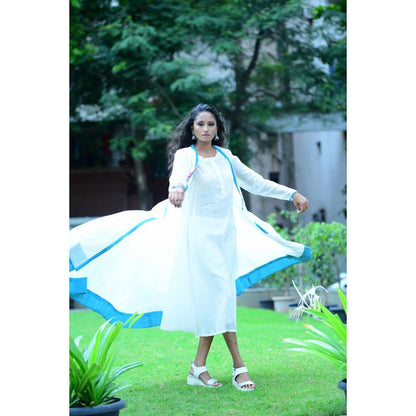 Taraasi Moonshine' Mulmul Cotton Dress