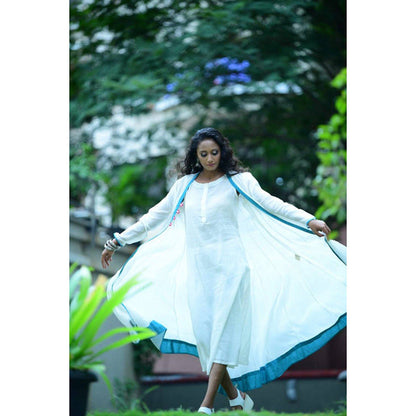 Taraasi Moonshine' Mulmul Cotton Dress