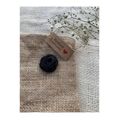 Taraasi Handmade Crochet Black Hair Clip
