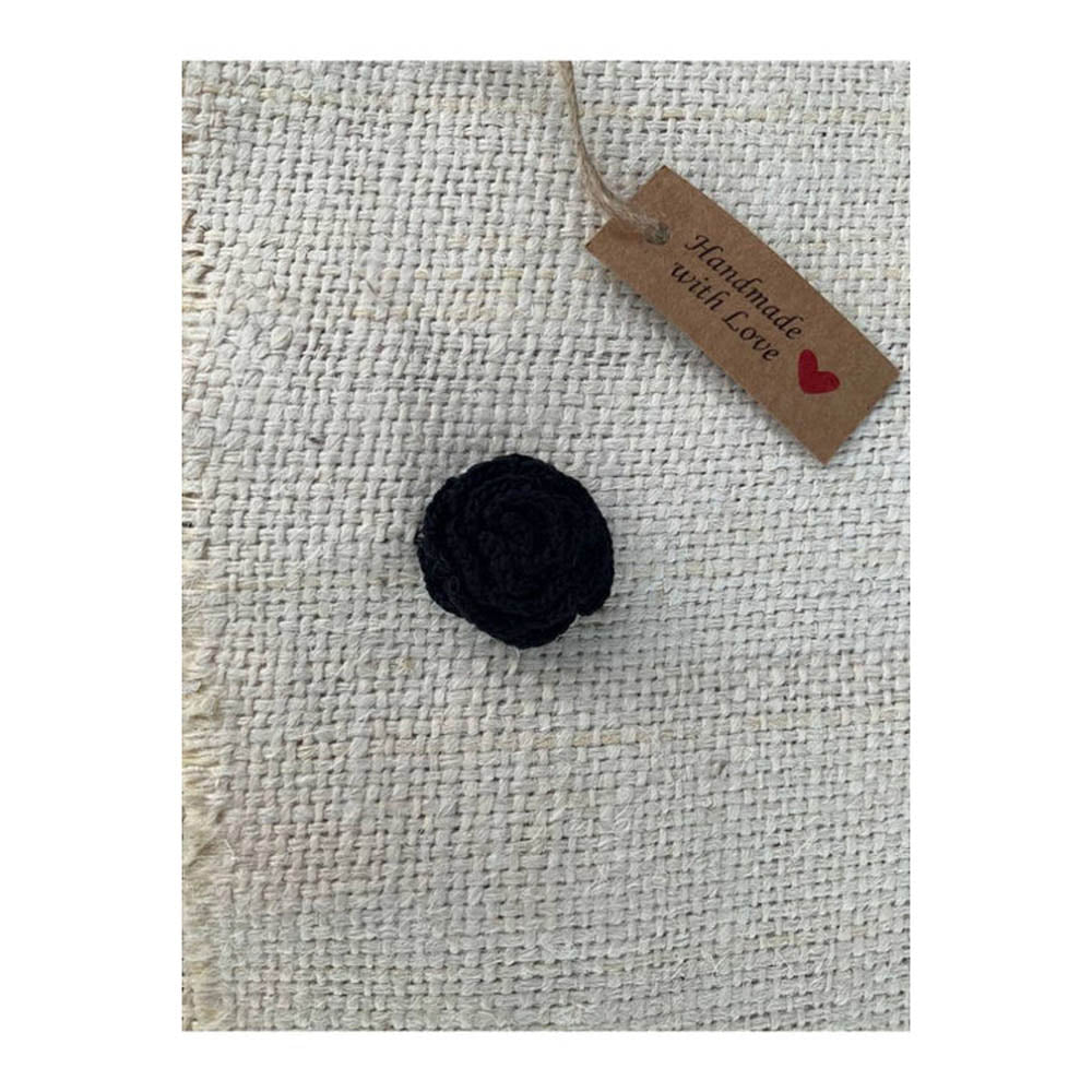 Taraasi Handmade Crochet Black Hair Clip