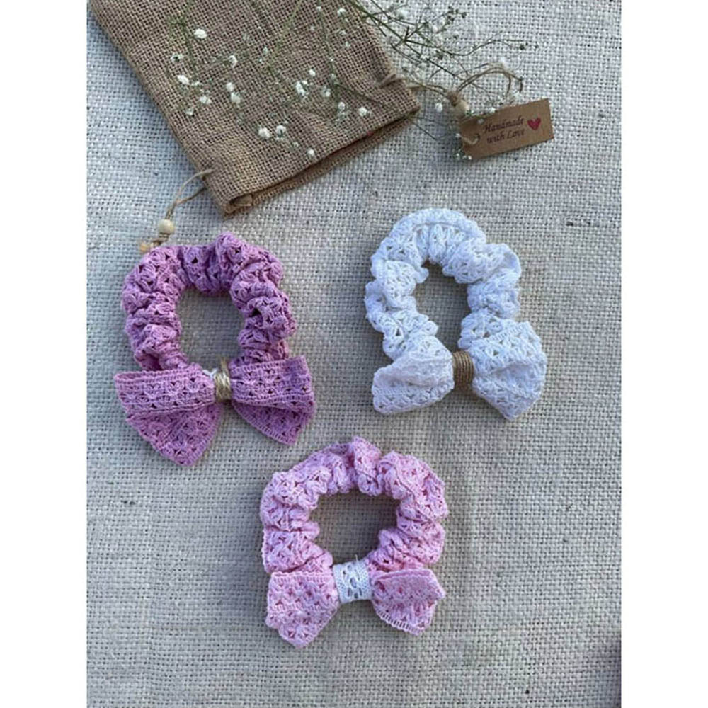 Taraasi Zero Waste Lace Scrunchies (Pack of 3)