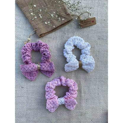 Taraasi Zero Waste Lace Scrunchies (Pack of 3)
