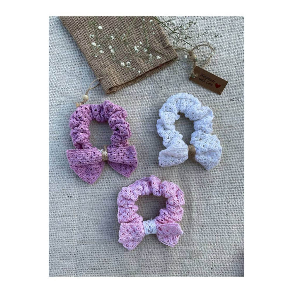 Taraasi Zero Waste Lace Scrunchies (Pack of 3)