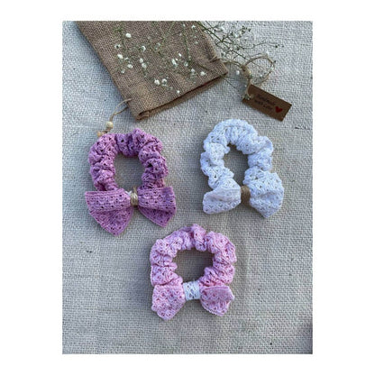 Taraasi Zero Waste Lace Scrunchies (Pack of 3)
