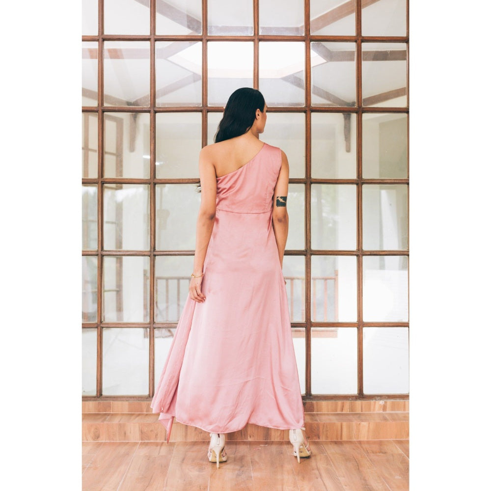Tarini Vij Charlotte Pink Maxi Dress