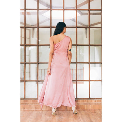 Tarini Vij Charlotte Pink Maxi Dress