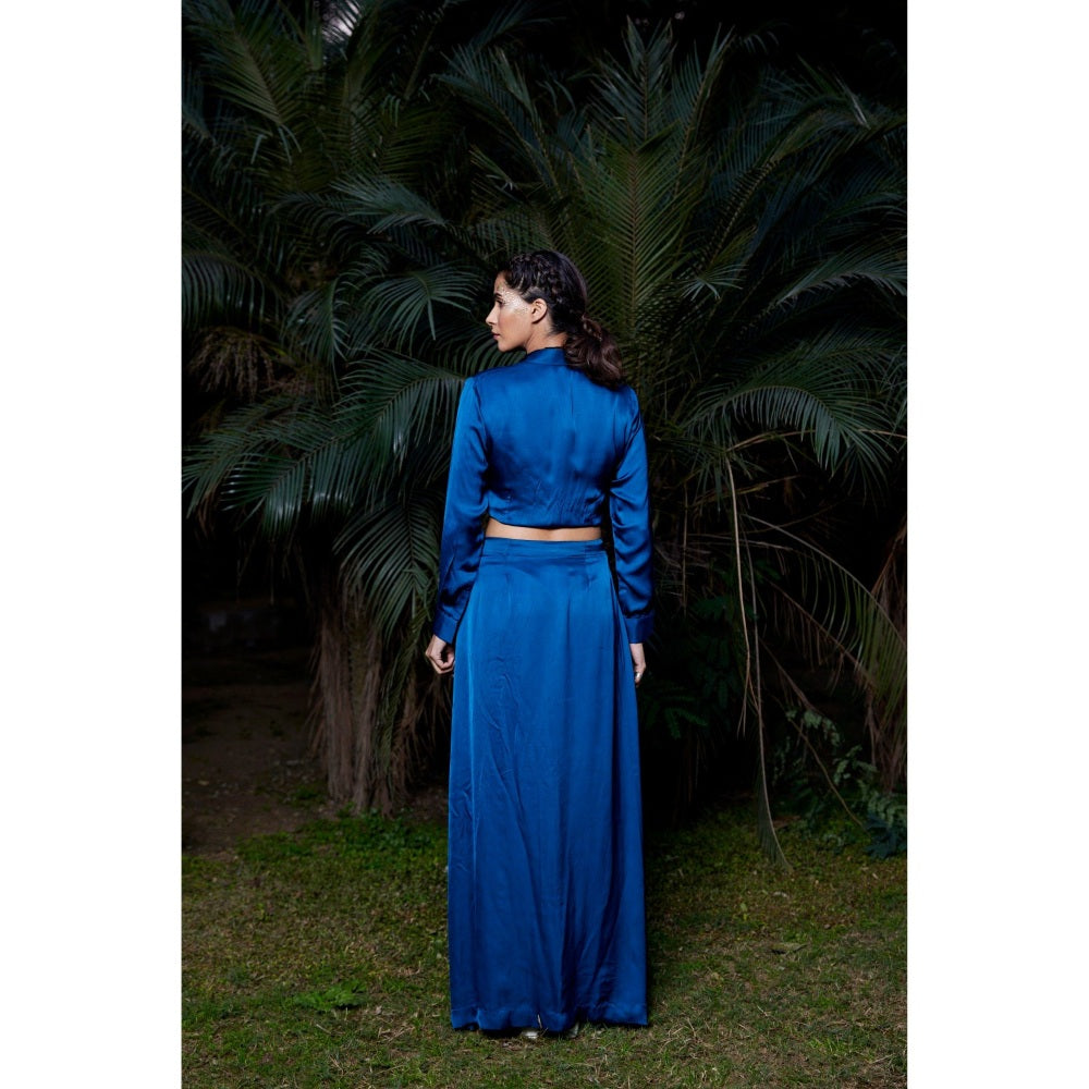 Tarini Vij Blue Claire Co-Ord (Set of 2)