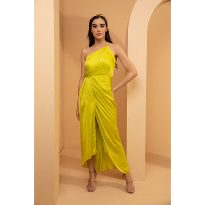 Tarini Vij Hillary Green Maxi Dress